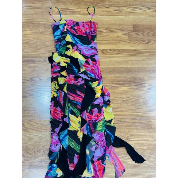 ROCOCO SAND multi floral bodycon Chris Midi Dress small - Picture 11 of 14